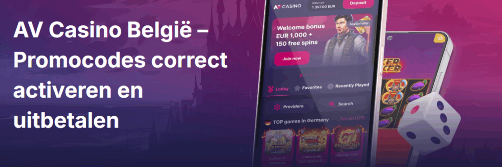 AV Casino België – Promocodes correct activeren en uitbetalen
